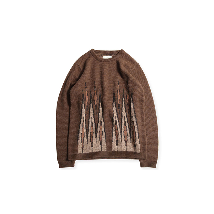 ［7折］WESTRIDE BACKGAMMON CREW KNIT圆领套头宽松休闲毛衣