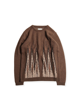 ［5折］WESTRIDE BACKGAMMON CREW KNIT圆领套头宽松休闲毛衣
