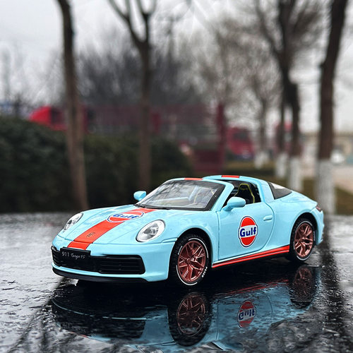 合金模型保时捷911 Targa 4S敞篷跑车模金属装饰摆件儿童玩具汽车