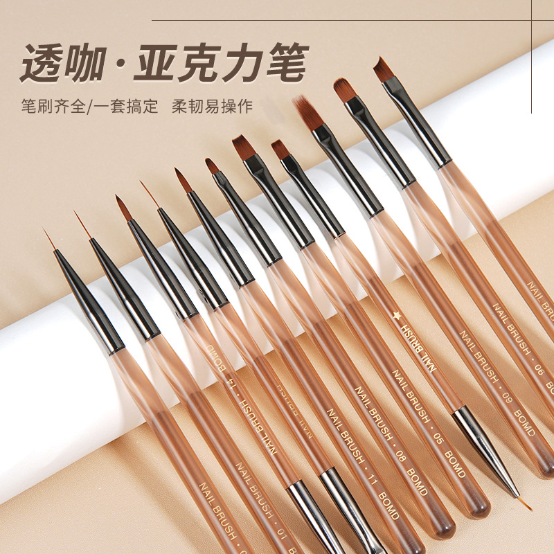 美甲笔刷套装日式专业彩绘拉线笔晕染画花渐变法式光疗笔