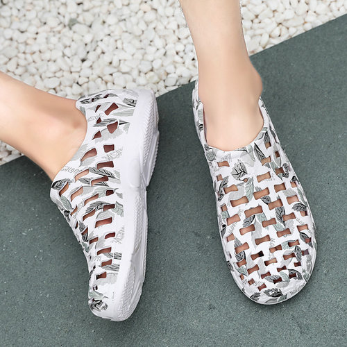 沙滩韩版厚底透气休闲风洞洞鞋