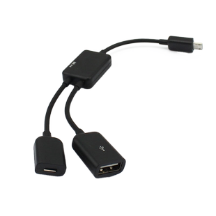 可充电同时OTG数据线手机平板电脑HUB带USB供电转接头二合一转换连接鼠标键盘U盘适用台电耐普尔昂达酷比魔方