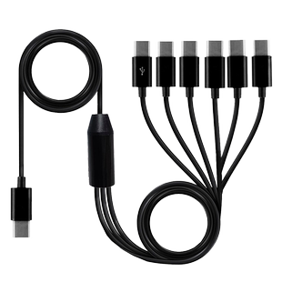 一拖二2一拖三全typec一拖四一拖六6一拖多三头数据线三合一三个接口一分三3一分四4多头充电线全部相同插头