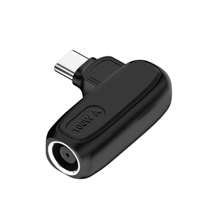 笔记本充电器电源转接线DC5.5圆口转TypeC转接头方口转PD快充100W电源适配器转换线弯头适用联想惠普戴尔华为