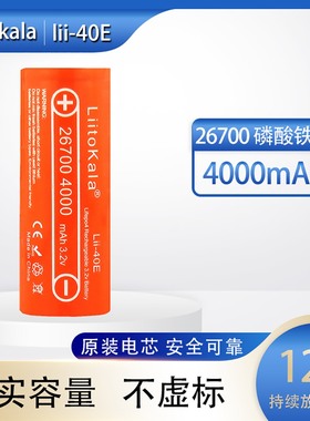 新款26700磷酸铁锂3.2V动力LiFePO4电池4000毫安加镍片尖头手电筒