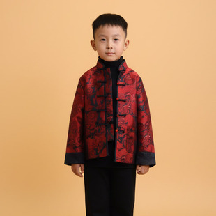 儿童唐装男童薄款春装中国风拜年服新年童装民族风外套拜年服