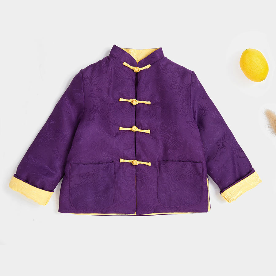 儿童唐装正反两面穿亲子装新年服