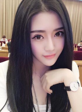 假发女长直发隐形无痕中分黑长直仿真网红长发韩国气质自然假发套