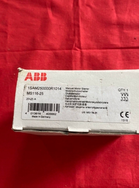 议价 ABB马达保护断路器1SAM250000R1014 MS116-25马达保护器