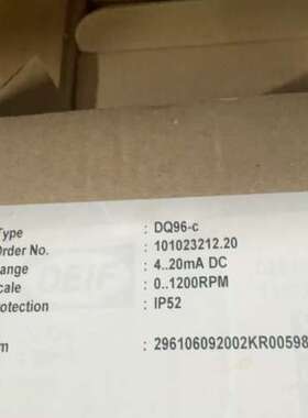 售前DEIF DQ96-c转速表，型号4-20mA DC，测量范