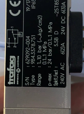 议价 trafag压力开关-9B4.3378.751全新现货议价