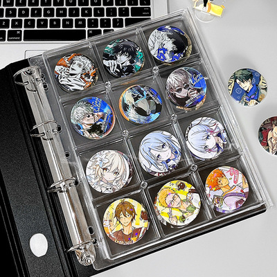 徽章卡册活页内页大容量收纳盒四宫格a4明信片追星吧唧小卡收纳册