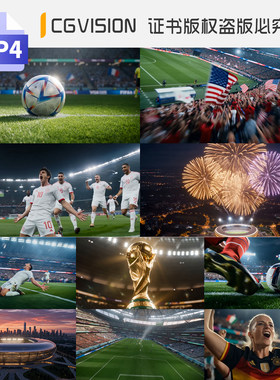 2026世界杯足球比赛精彩瞬间球迷庆祝快切混剪4K宣传片ai视频素材