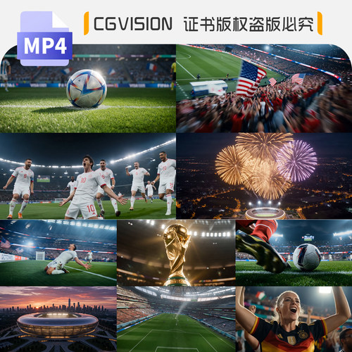 2026世界杯足球比赛精彩瞬间球迷庆祝快切混剪4K宣传片ai视频素材