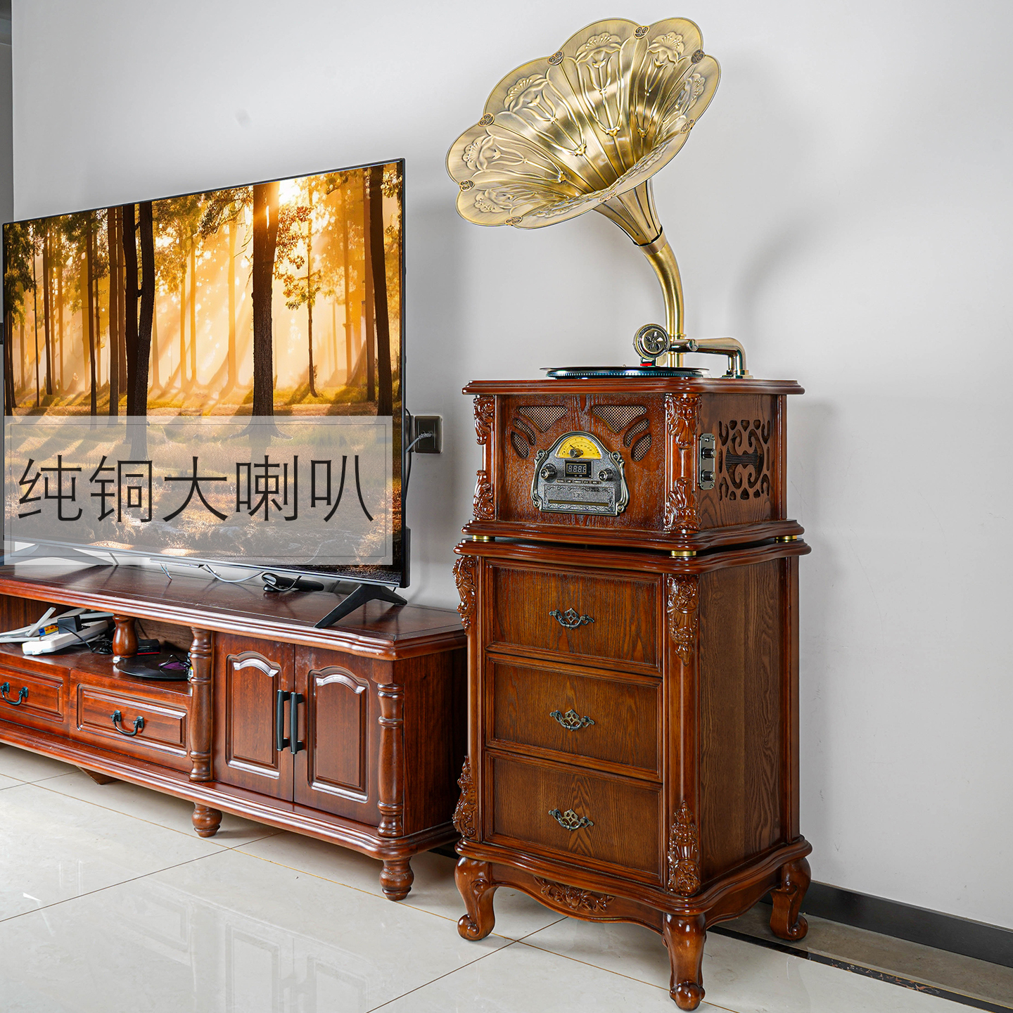 留声机复古客厅美式欧式新中式