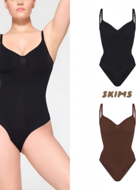 SKIMS卡戴珊SEAMLESS SCULPT BRIEF吊带三角裤塑身连体衣