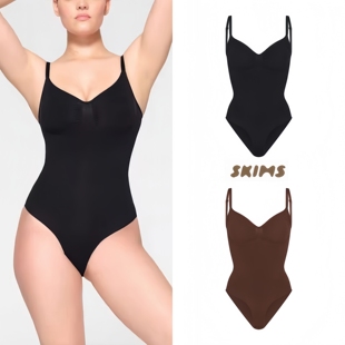 SKIMS卡戴珊SEAMLESS SCULPT BRIEF吊带三角裤塑身连体衣