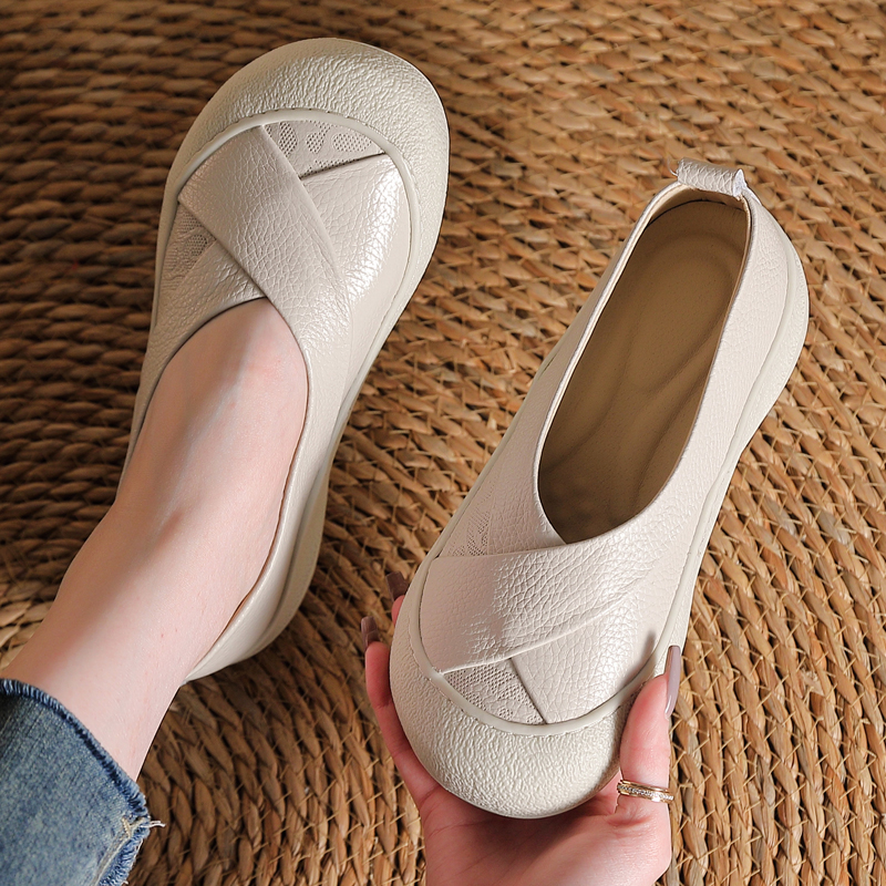 宽脚肥脚胖脚妈妈鞋复古单鞋女