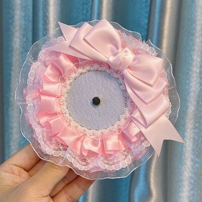 蓝色蝴蝶结吧唧托谷美手作谷美