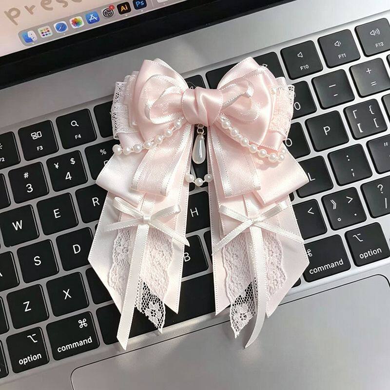 丝带lolita粉色蝴蝶结别针包挂件痛包二次元应援棒挂件克拉棒装饰