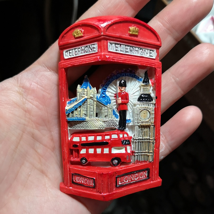 英国伦敦大笨钟电话亭造型冰箱贴