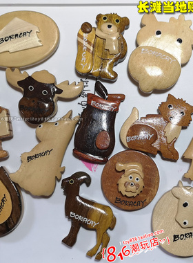 菲律宾长滩岛当地购买带回手工木质冰箱贴BORACAY