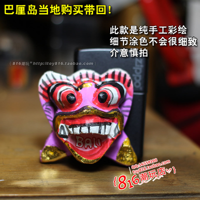 印尼带回巴厘岛巴龙木制冰箱贴