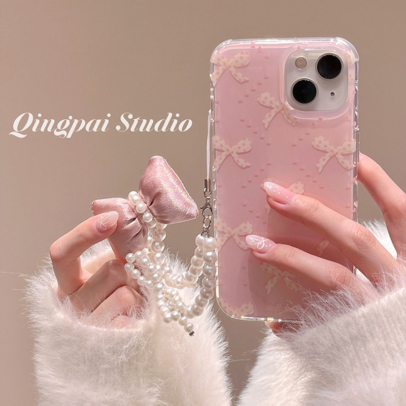轻派ins粉色蝴蝶结链条适用苹果15promax手机壳iphone13新款16pro女12双层壳14日韩少女简约风甜妹11全包硬壳,3C数码配件,手机保护套/壳,淘宝优惠券,粉丝福利购,淘宝优惠卷