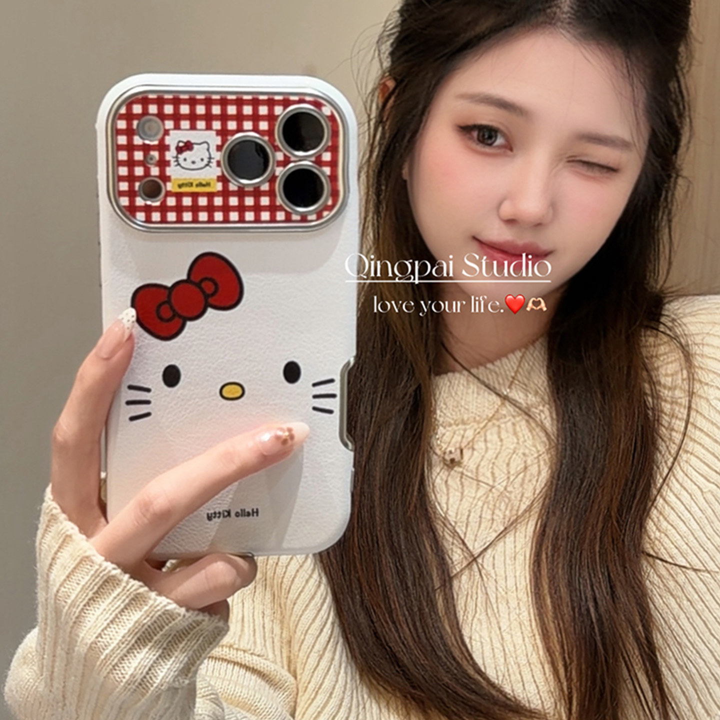 适用苹果手机壳卡通可爱猫咪