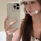 轻派古董白图案液态硅胶适用苹果16promax手机壳iphone17新款 15pro女款 13卡通12卡通奶乎乎11全包14plus软壳