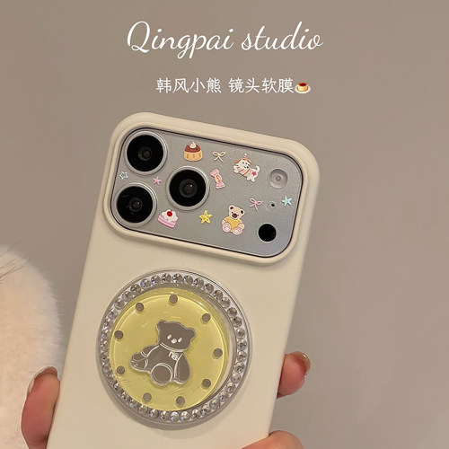 适用苹果手机趣味diy贴纸镜头膜