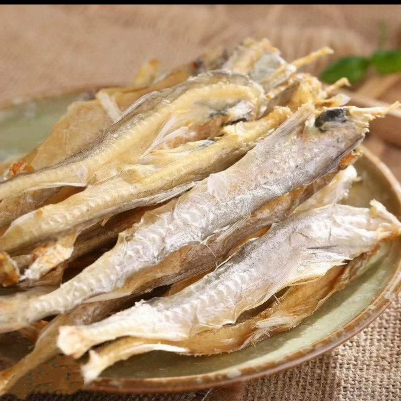 舟山淡干龙头烤虾潺干豆腐鱼小咸鱼干海鲜干货180克/包*4包