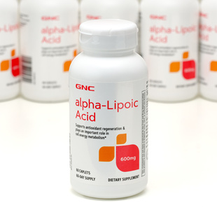 现货美国GNC alpha-Lipoic Acid α硫辛酸600mg 60粒K氧化维C循环