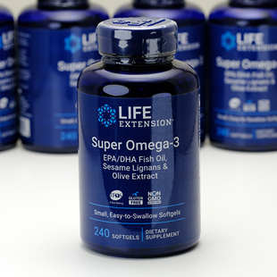 橄榄精华 3鱼油240粒含芝麻木脂素 现货Life Extension超级欧米伽