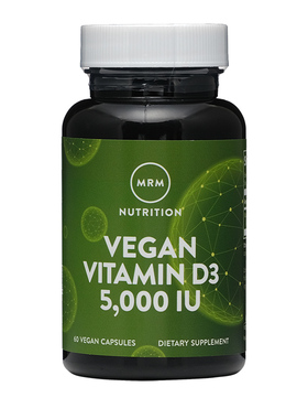 美国MRM营养纯素食维生素D3胶囊5000IU60粒天然地衣提取VD3非合成