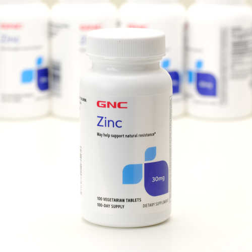 现货美国GNC葡萄糖酸锌Zinc锌片30mg100粒素食片剂28年4月