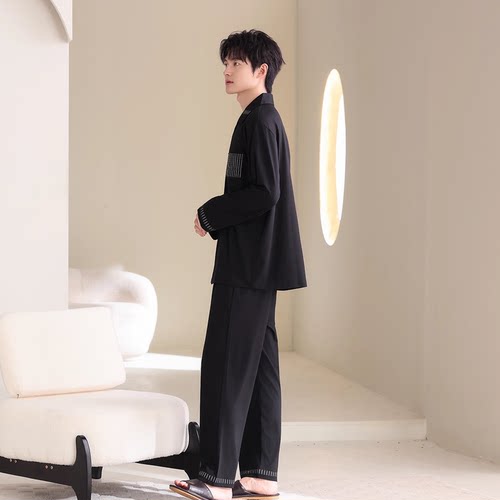 睡衣男士春秋长袖莫代尔棉家居服