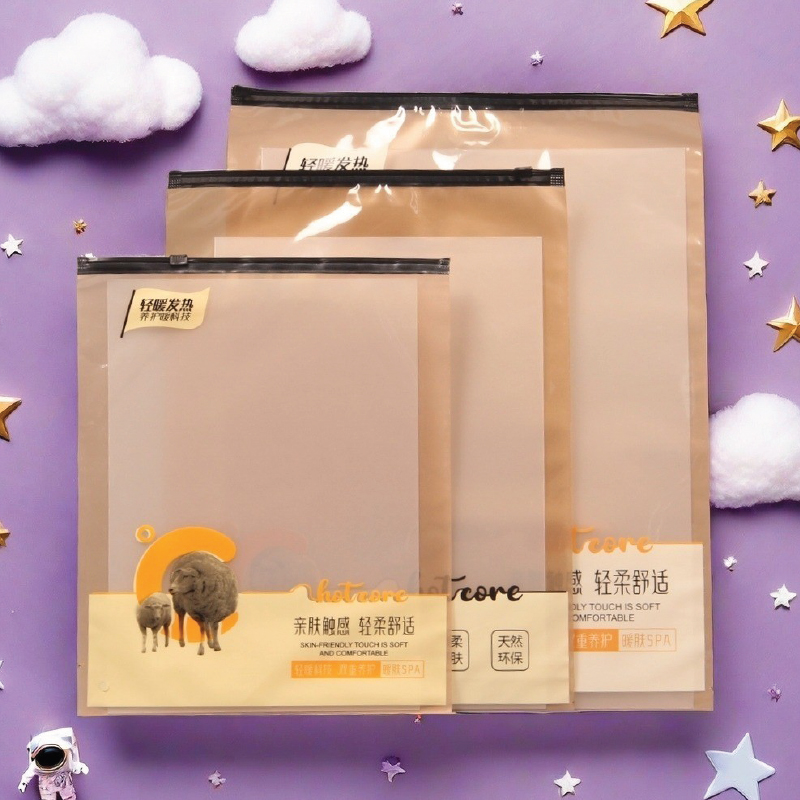 男士加绒保暖内衣包装袋加厚打底裤背心透明袋发热内衣套装拉链袋