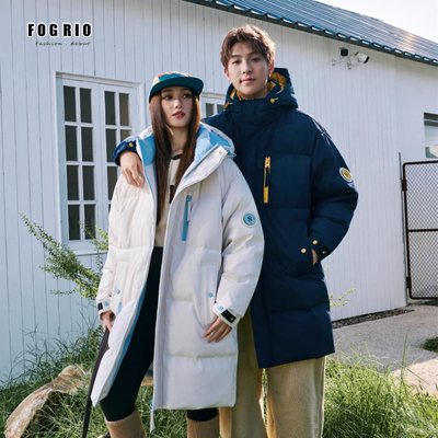 FOG RIO冬季中长款男女棉服外套新款保暖加厚棉衣情侣防寒棉袄子