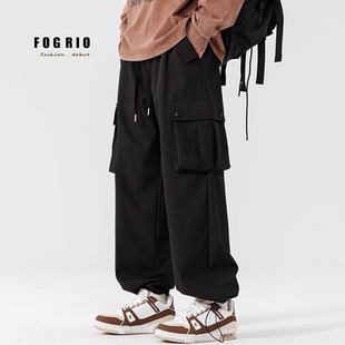 时尚 FOGRIO新款 裤 工装 休闲百搭舒适港风多口袋高品 男女休闲裤