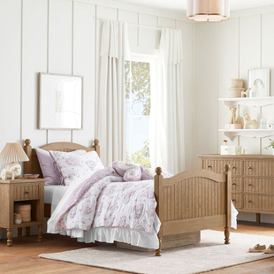 美式 田园儿童实木床斗柜床头柜成套家具儿童房组合套装