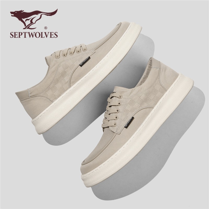 七匹狼鞋2025新款透气百搭帆布鞋