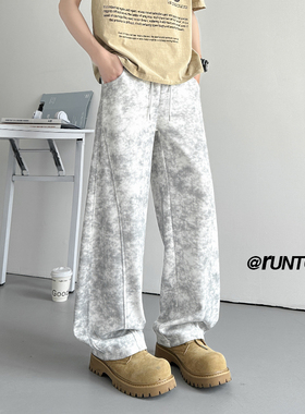 美式弯刀裤男春季宽松直筒休闲cleanfit裤子A166-NK350-特P33控65