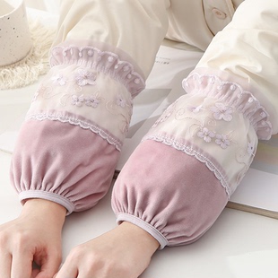 秋冬季 新款 成人防脏护袖 羽绒服袖 筒手袖 套女款 学生棉衣袖 短款 韩版