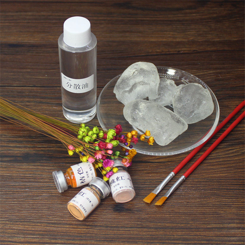 diy果冻蜡 果冻口红干花分散油原料材料包变色粉手工套装滋润持久