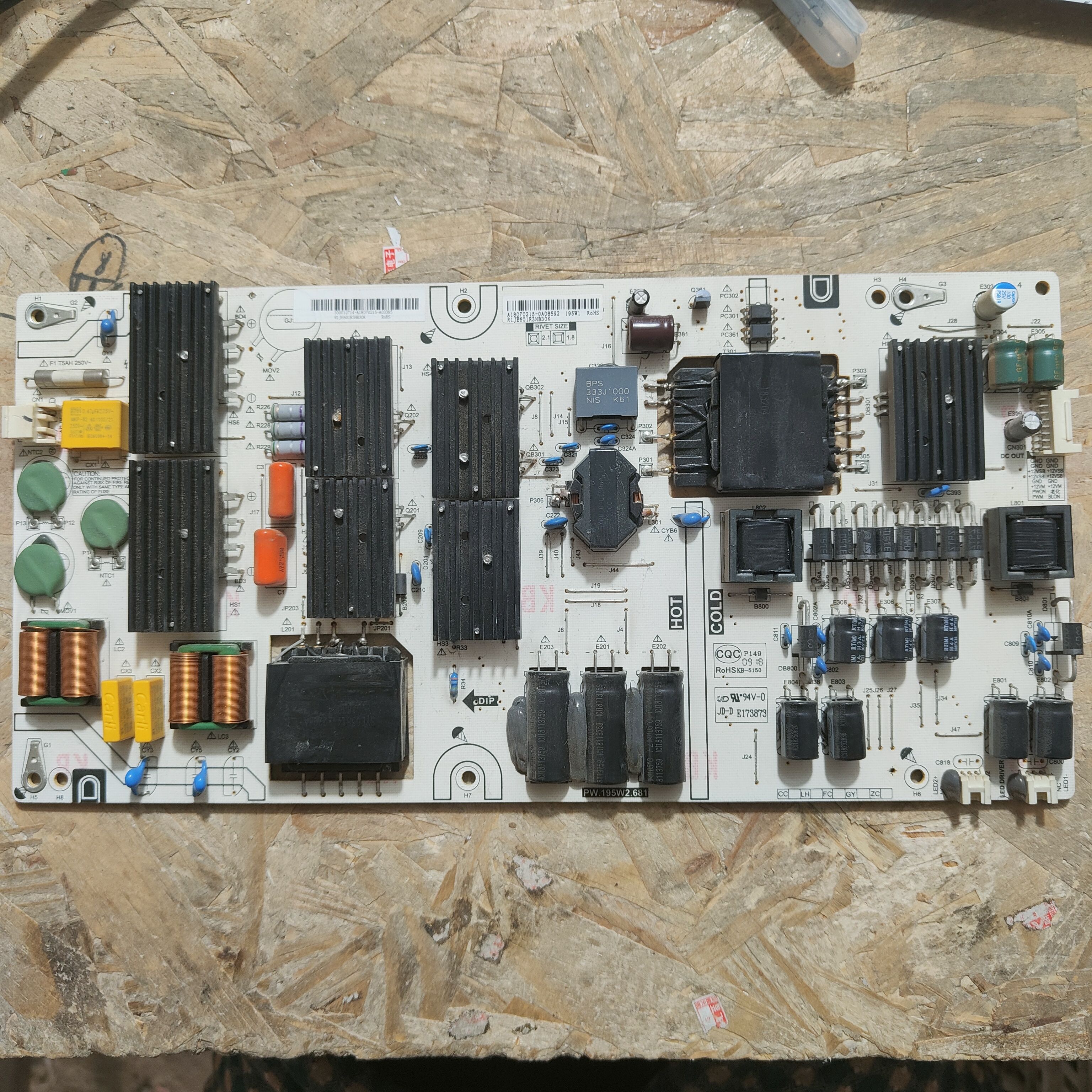 原装夏普LCD-60SU475A 60SU478A液晶电源板 PW.195W2.681现货