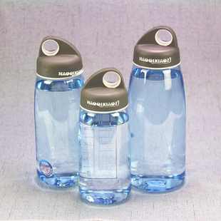 好奇小子经典蓝色太空杯1L大容量运动水杯防漏耐热防摔带刻度学生