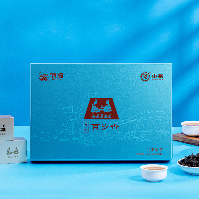 中茶海堤茶叶旗舰店乌龙茶岩茶玉华岩百岁香102g茶客茶系列70周年