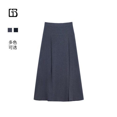 【超值特价】GOLDEN BARRY纯色极简宽褶半身裙310122