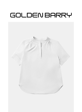 【超值特价】GOLDEN BARRY极简抽褶短袖衬衣211064